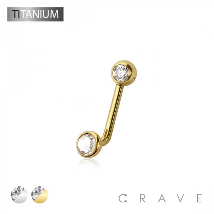 CRAVE BODY JEWELRY – Großhandel Einzelohrring – CHRISTINA-PIERCING-LANGHANTEL AUS TITAN IN IMPLANTATQUALITÄT, VCH BAR GE