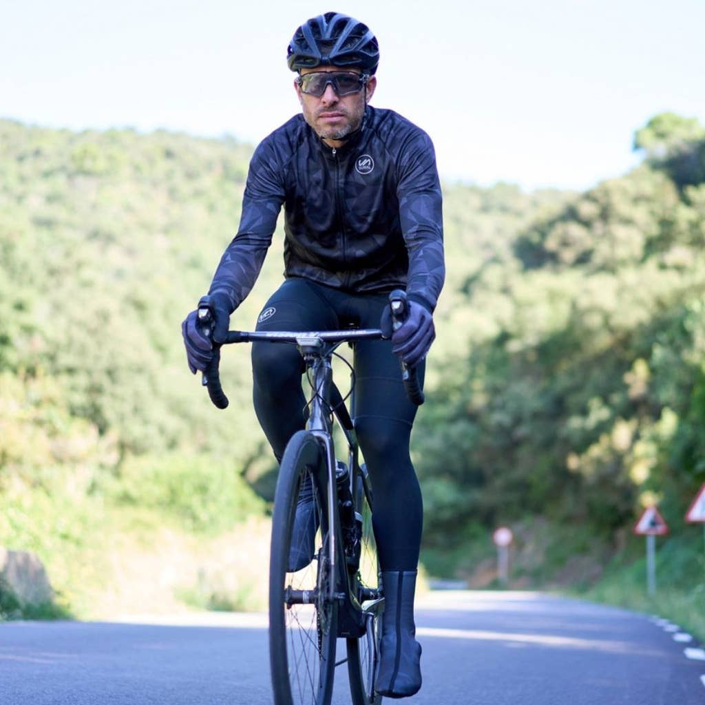 BLACK TRIANGLES OVAL Membranes Long Sleeve Cycling Jacket for wholesale on Faire2