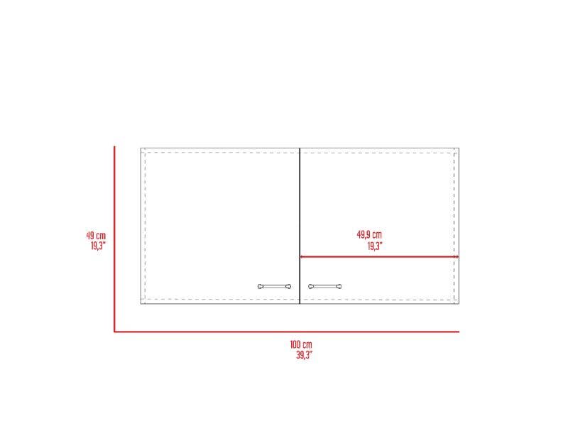 TUHOME FURNITURE - Vendita all'ingrosso Armadietto - Mobile a muro Napoles con doppia anta e due ripiani8