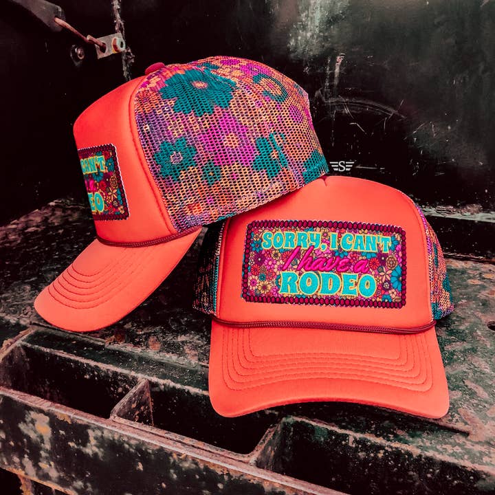 Flying S Company - Vendita all'ingrosso Cappellino da camionista - Donna - Non posso, ho un cappellino da camionista in rete stampato con rodeo.0