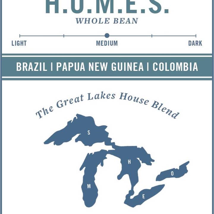 H.O.M.E.S. - Whole Bean - Bulk Coffee for wholesale by Great Lakes Coffee Roasting Company