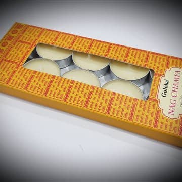 Goloka Nag Champa Tealights 10 Pcs for wholesale by Green Tree