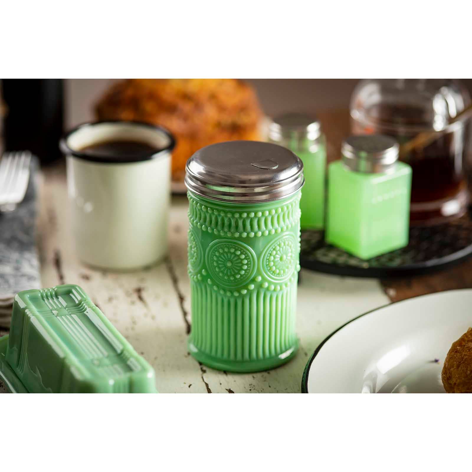 TableCraft Products Company - Wholesale Jar - Jadeite Glass Collection™ 9 oz Sugar Shaker7