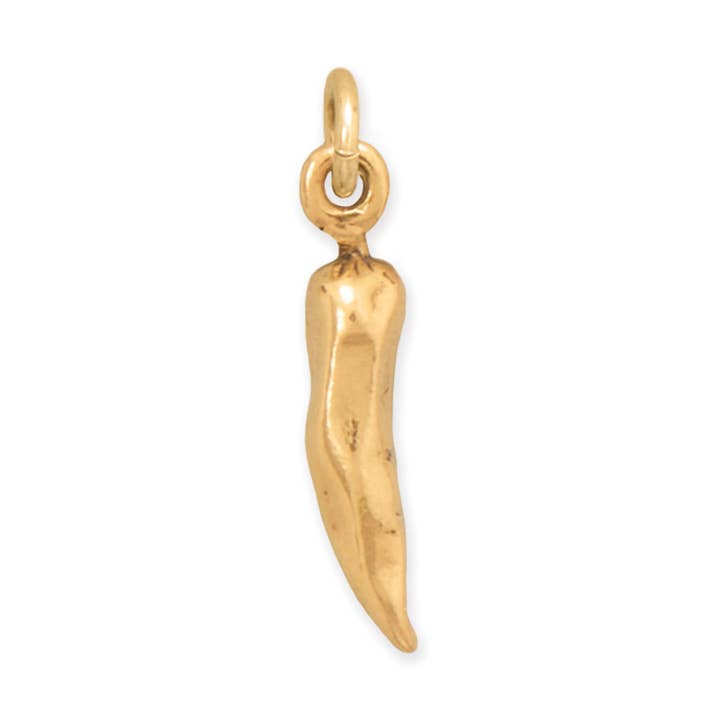 Silver or Gold Chile Pepper Charm for wholesale by Silver Stars Collection