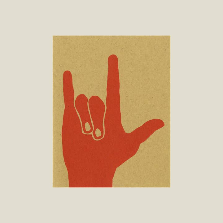 Love hand card for wholesale by Kinaloon