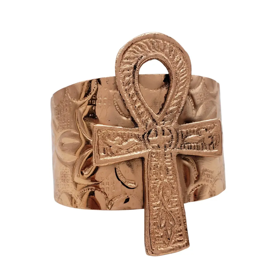 Treasure Jewelry - Wholesale Cuff Bracelet - Ankh Cuff Bracelet Brass African Jewelry2