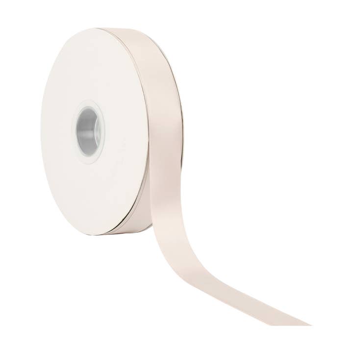 LA Ribbons Wholesale - Wholesale Ribbon - Gift Wrapping - 1" Double Face Satin Ribbon | Vanilla (813) | 100 Yard Roll2