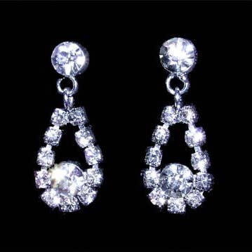 #13564 - Dangle Teardrop Earring for wholesale by Bridal Store Jewelry