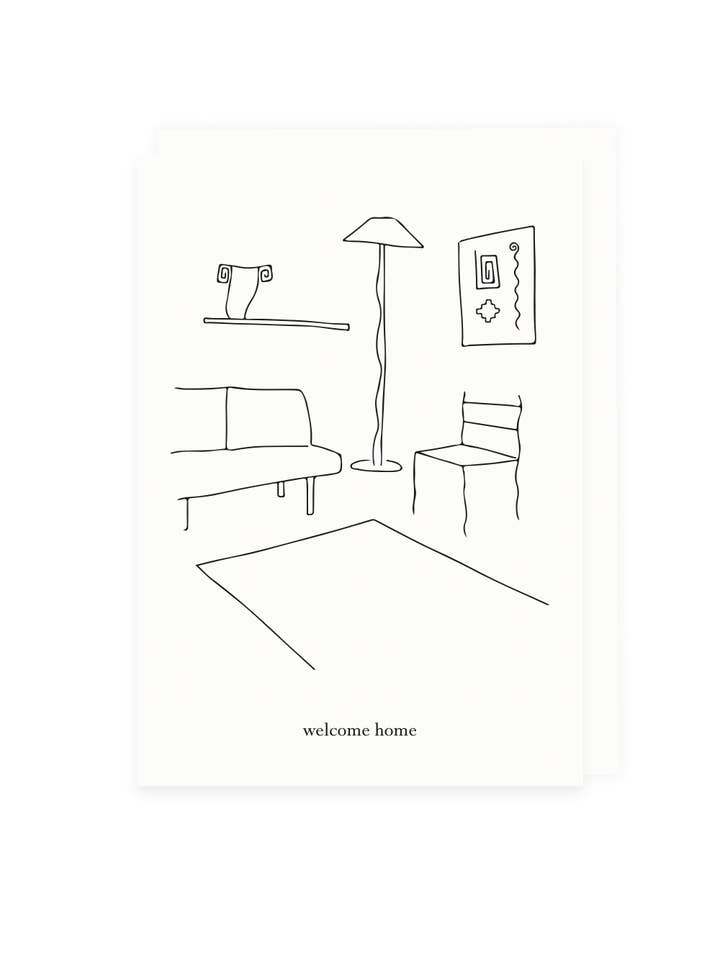 Folding card 'welcome home' | Greeting card for moving in for wholesale by L'Atelier Samedi