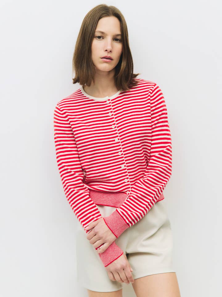 MOD REF - Wholesale Cardigan - Women's - The Montana Cardigan | Striped Button-Down Cardigan10