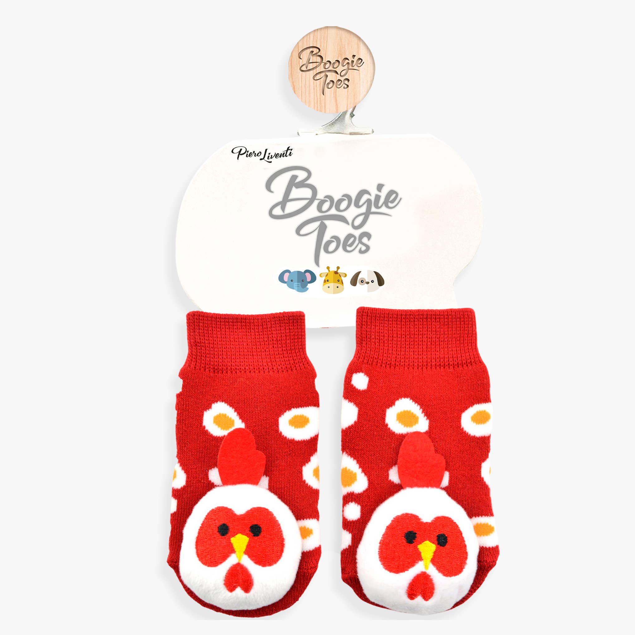 Boogie Toes - Wholesale Socks - Baby - Chicken Boogie Toes Rattle Socks2
