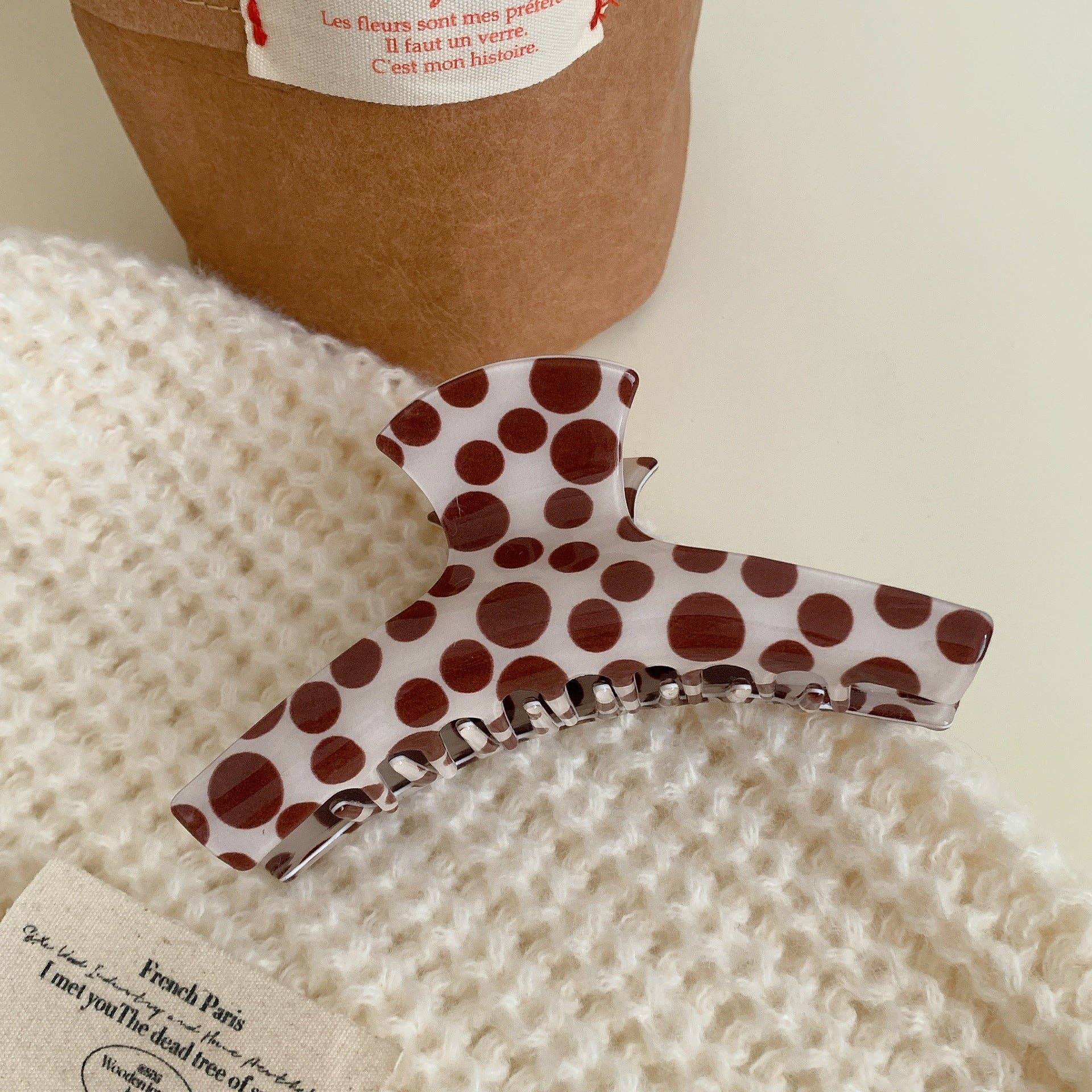 Dipped Shop - Vente Pince à cheveux – femme - Pince à cheveux à pois simples et blocs de couleur DP25F5732