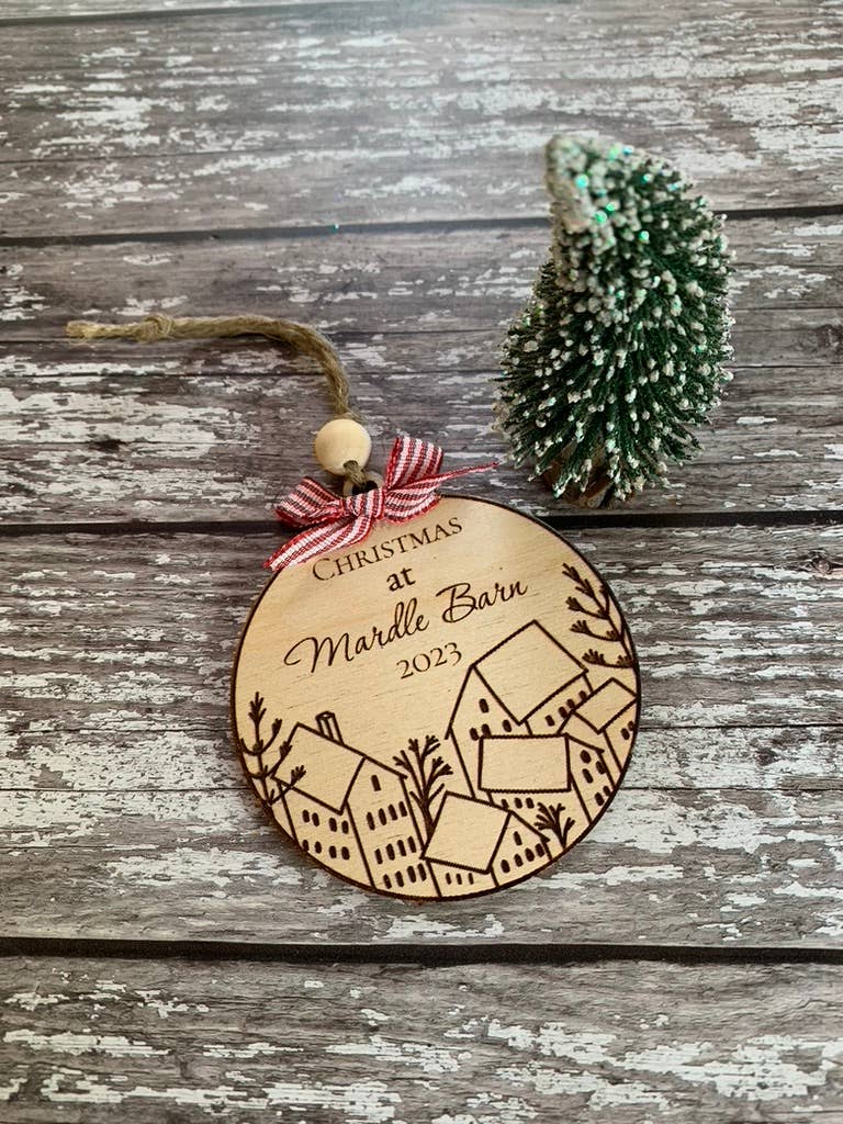 Suze Lake Designs – wholesale Christmas decoration – Personalised Town Christmas Tree Decoration 6