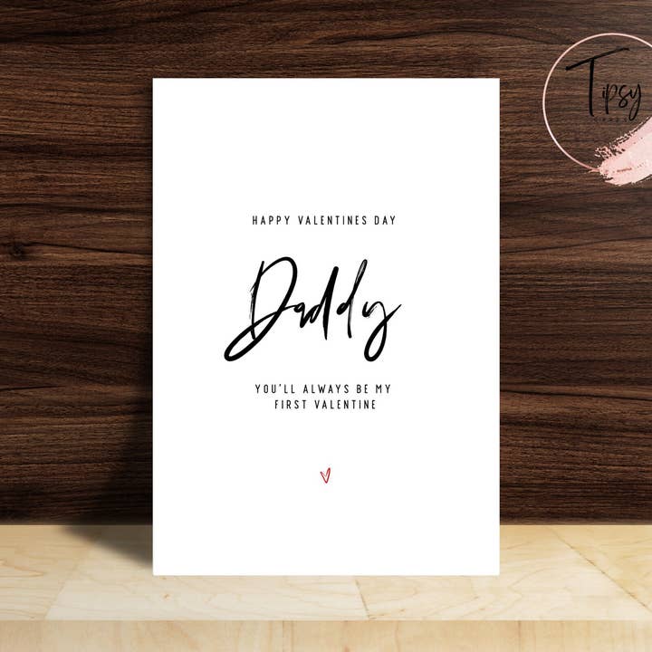 Daddy Valentines Day Card for wholesale by TipsyCards