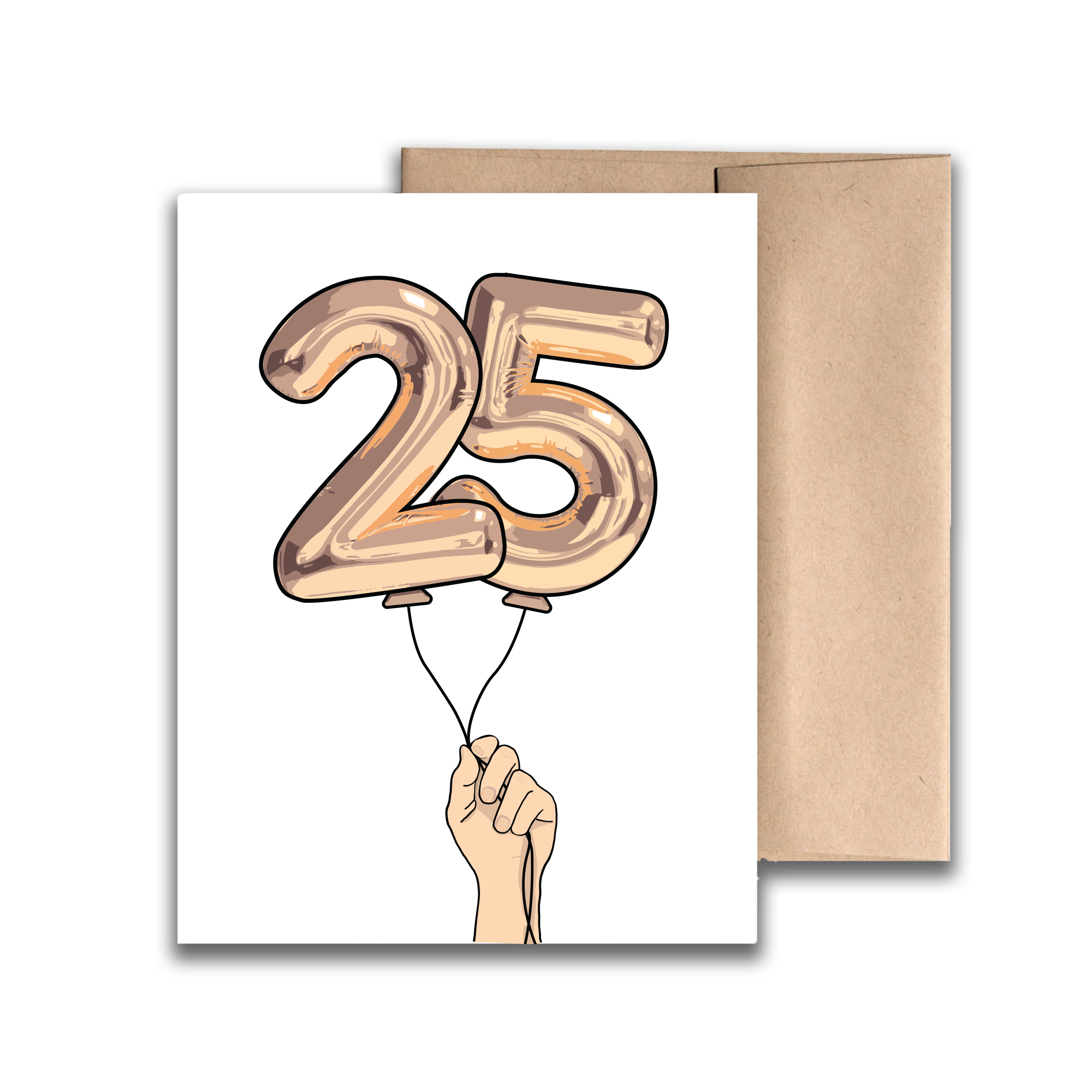 REMOVED BRAND - Wholesale Birthday Card - 25 Balloon Greeting Card0
