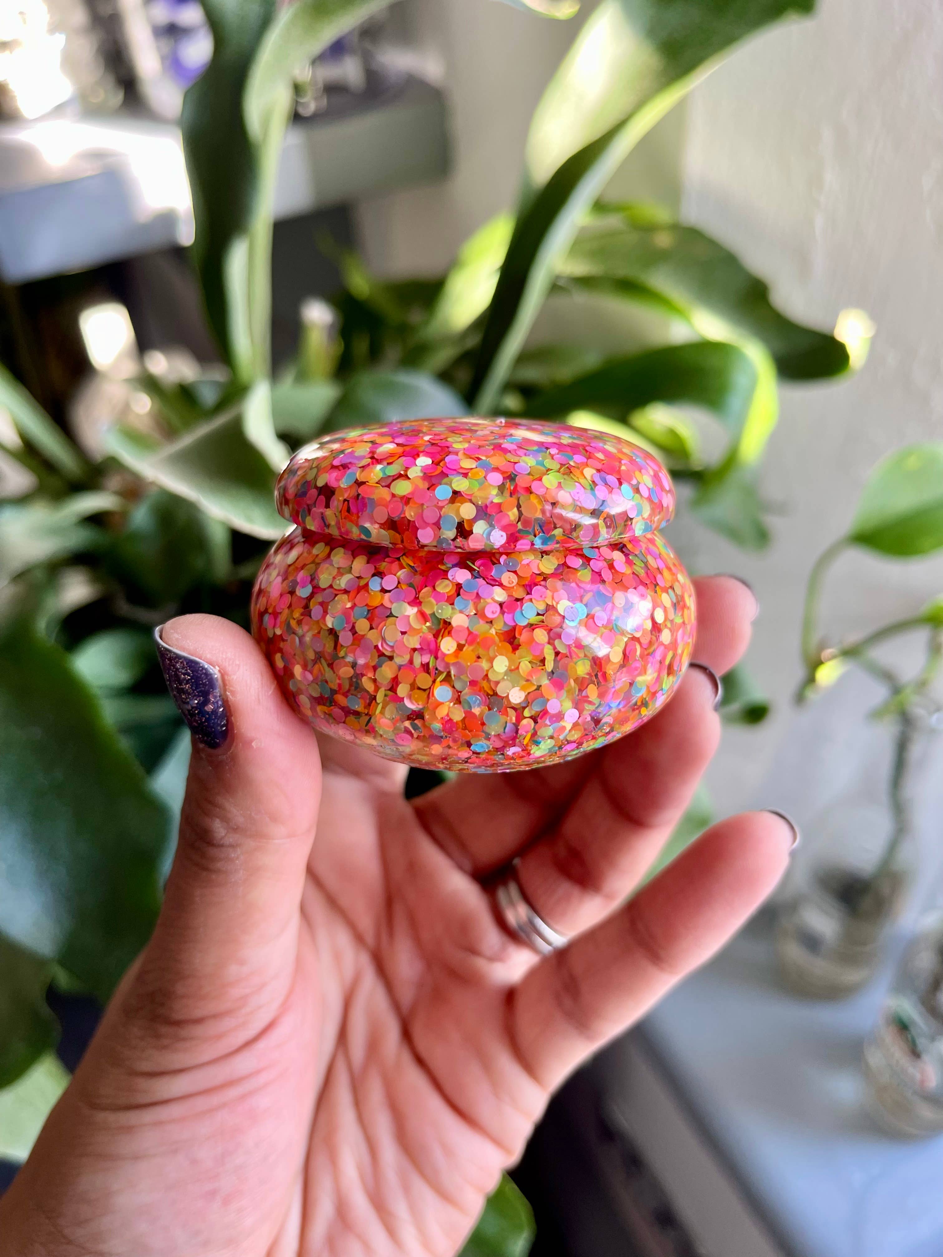 Prescription Resin - Wholesale Jewelry Dish - RESIN ROUNDED TRINKET POT | x 6 MIXED ASSORTMENT3