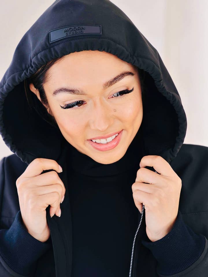 Fleece Lined Rain Jacket for wholesale by MODRN STUDIO