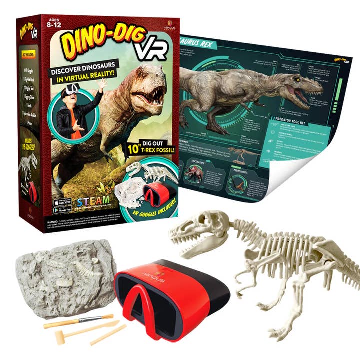 Curiosity Distribution - Wholesale Early Reader Book (6-8) - Dino Dig VR (Book, Kit & VR Goggles)3