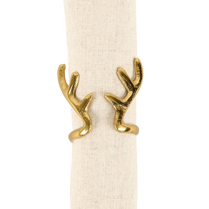 Gold Antlers Napkin Ring for wholesale by Primitives by Kathy