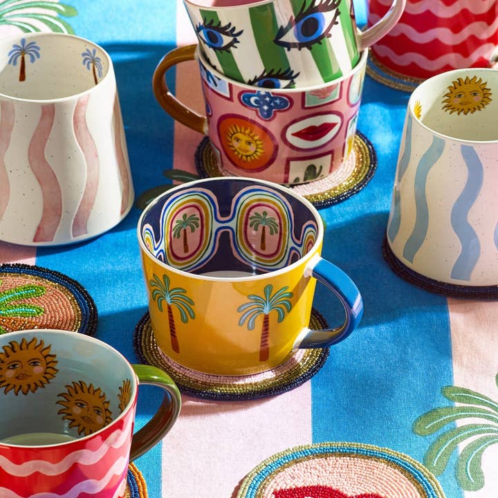 Eleanor Bowmer - Wholesale Coffee Mug - Electric Coast Palm Tree Mug2