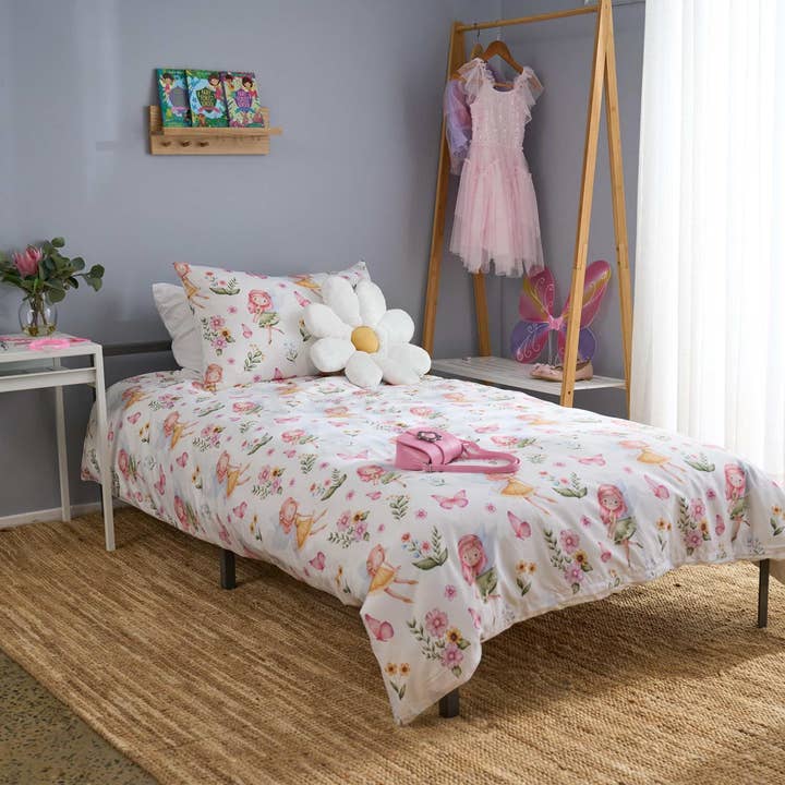 Dual Design Enchanted Fairies Quilt Cover Set – Magical Bedroom Décor for Kids’ Rooms for wholesale by Jo's Dreamland