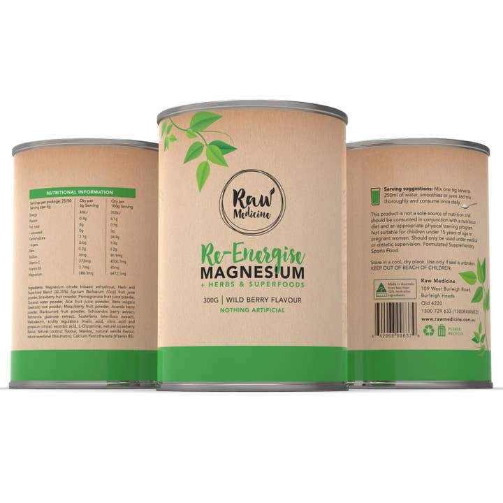 Raw Medicine - Wholesale Powdered Health Drink - Re-Energise Magnesium Powder