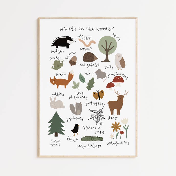 Qu'est-ce qui se cache dans les bois ? Impression pour la vente par Kitty Makes