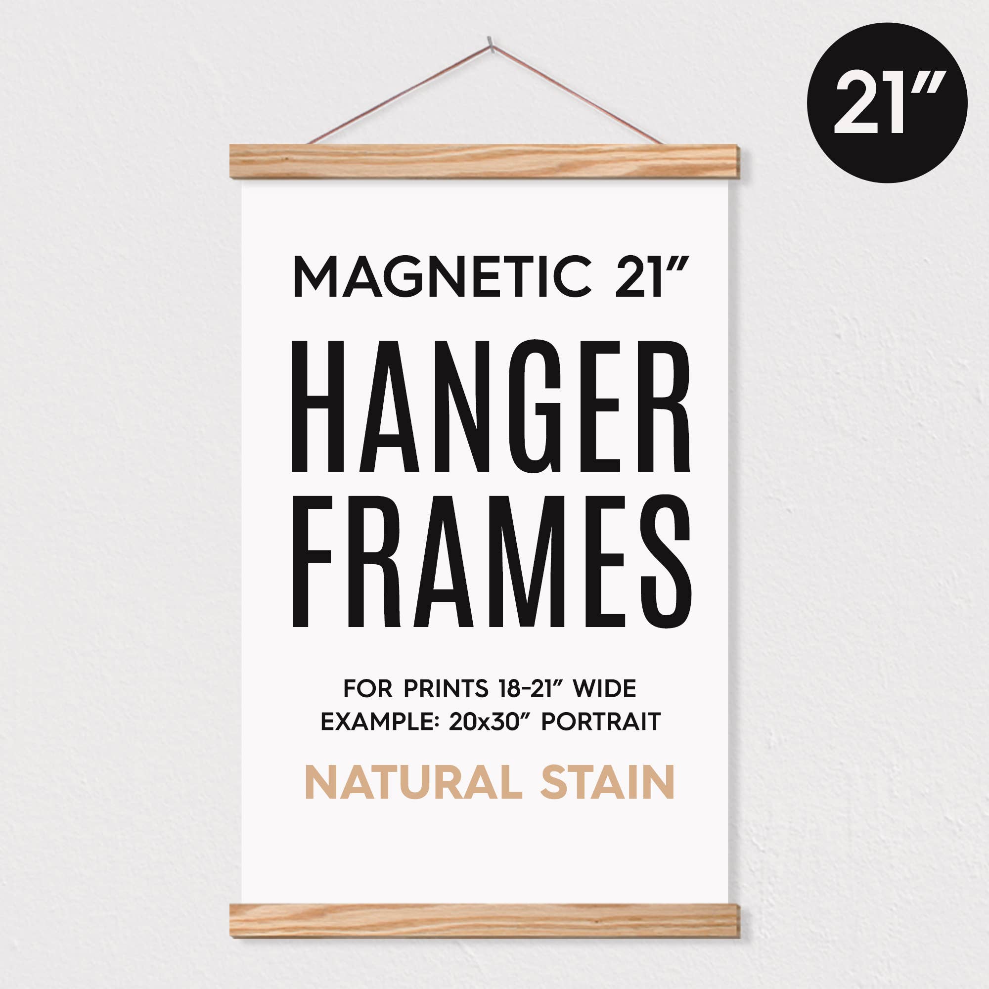 Hanger Frames - Wholesale Picture Frame - 21" MAGNETIC Poster Hanger Frame™ for 20x30" Portrait Print0