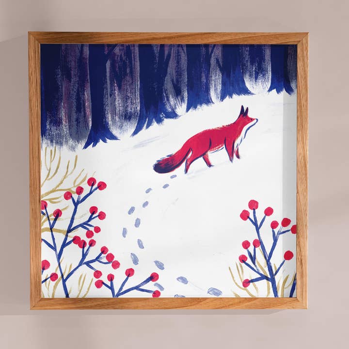 Fox in Winter Snow – Wildlife Art Print
for wholesale by Hayley Wells Illustration