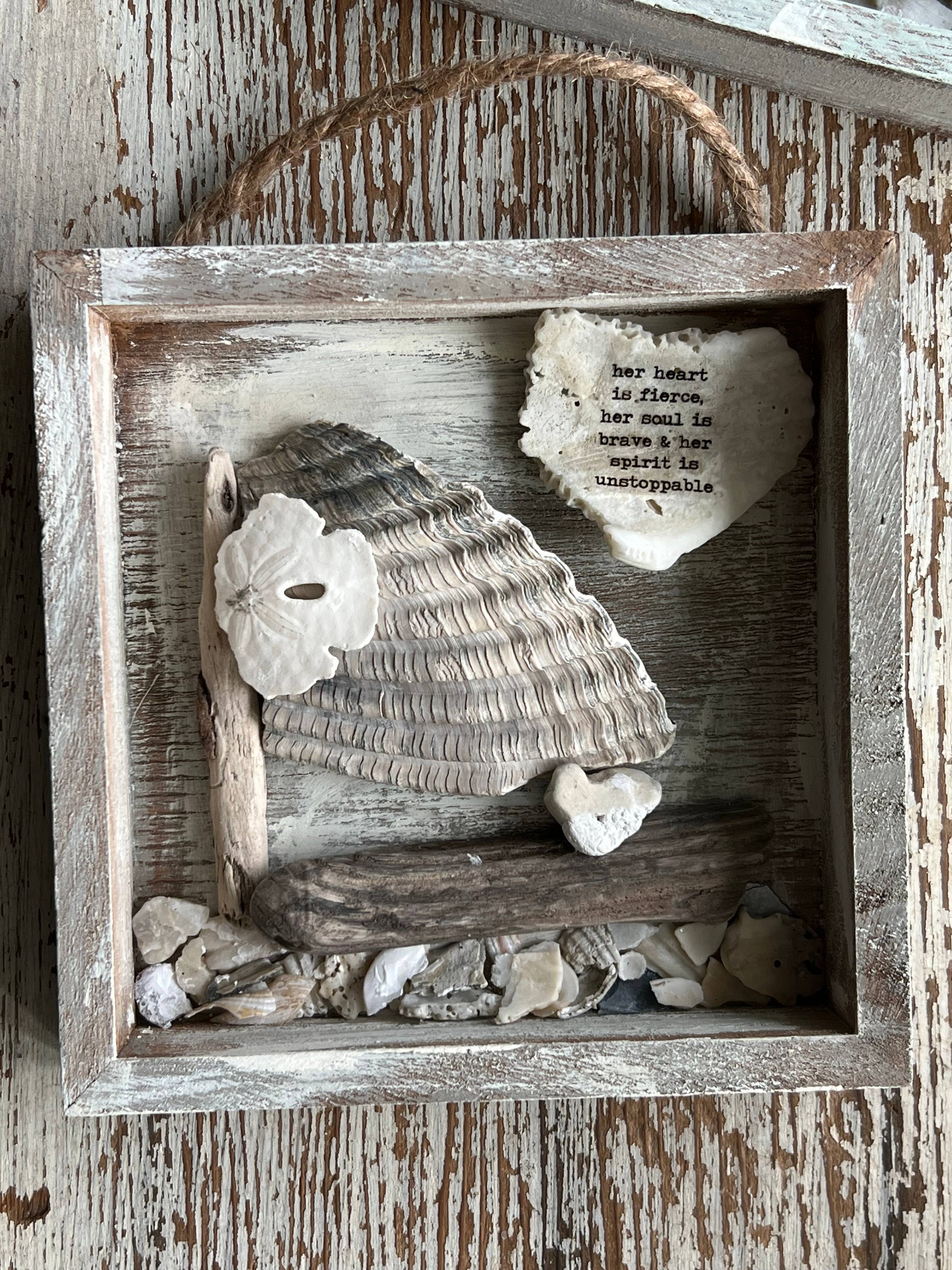 UnfiniSHEd - Wholesale Sign - Sailboat Shell Art, Beach Sign,Choose saying 2