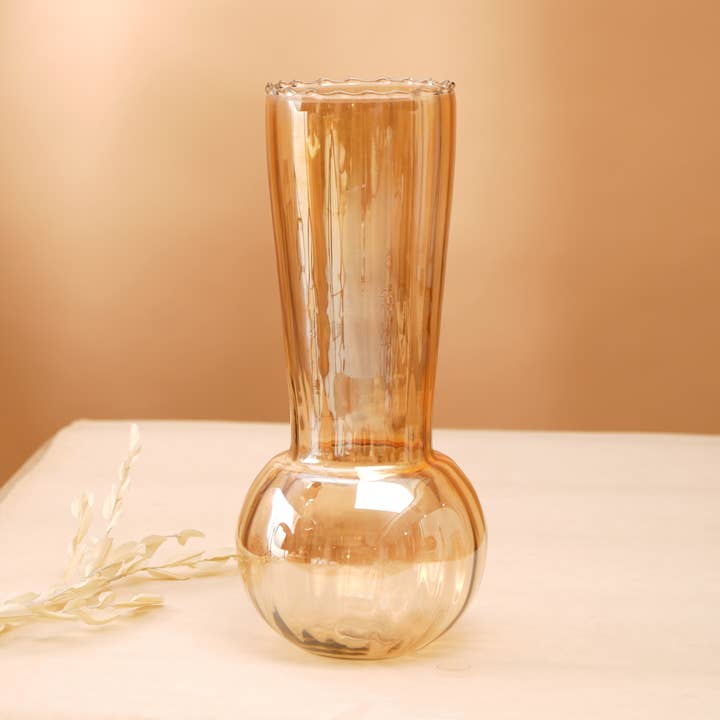 Glass Vase | Whimsy Whirlpool Large Vase | 5.50X10" for wholesale by ExpoBazaar