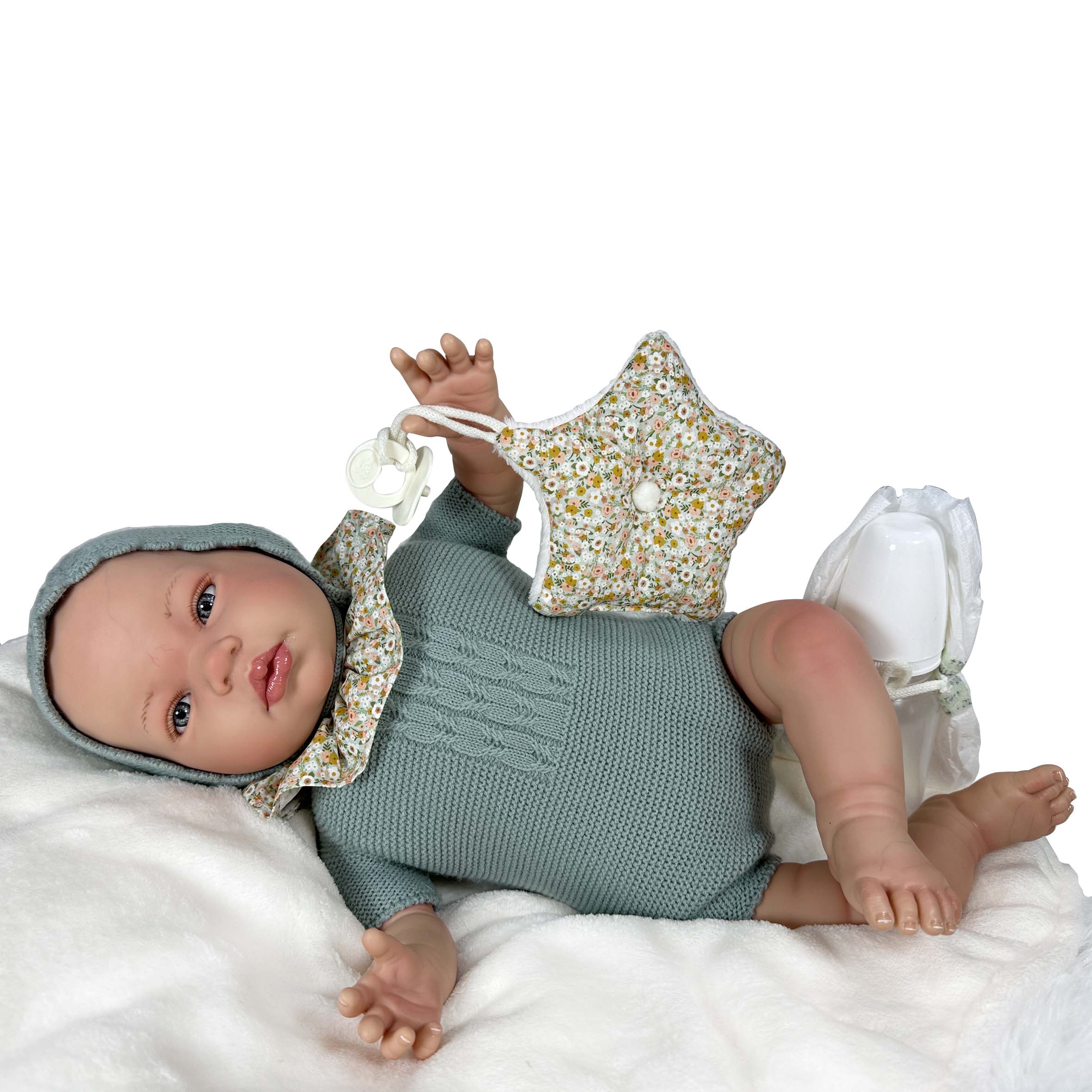 Nines Artesanals d'Onil Dolls - Wholesale Doll - Kids - SANDRA PREMIUM REBORN GREEN DOLL1