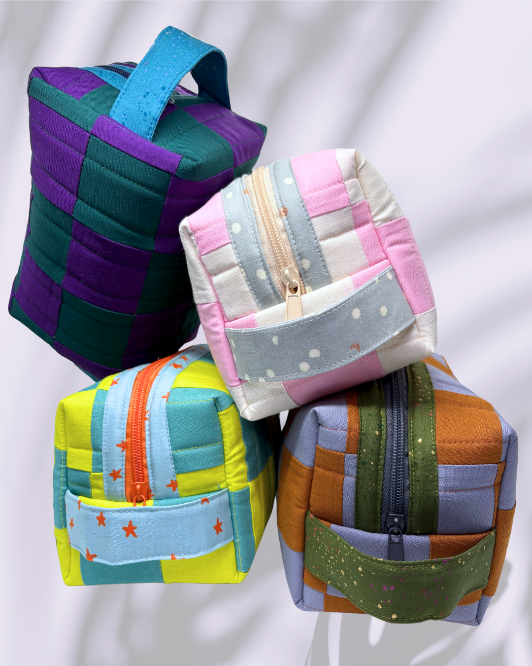 Zipped & Printed - Wholesale Toiletry Bag - Women's - Quilted Boxy Pouch (Cosmetics Pouch, Toiletry Bag, Dopp Kit)3