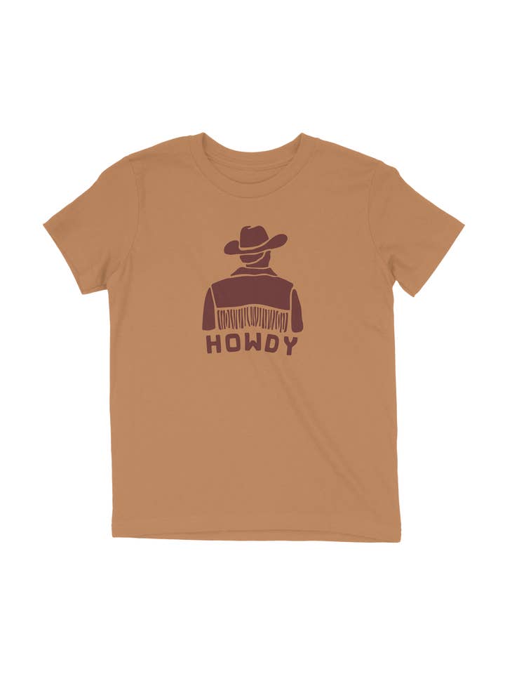 Cowboy Fringe Howdy Kinderen T-shirt voor wholesale door Buffalo Mountain Print + Supply