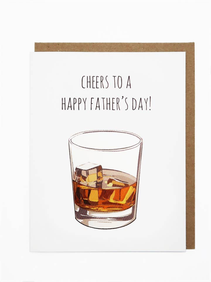 Father's Day Cheers - Hand Illustrated Card for wholesale by Noted By Copine