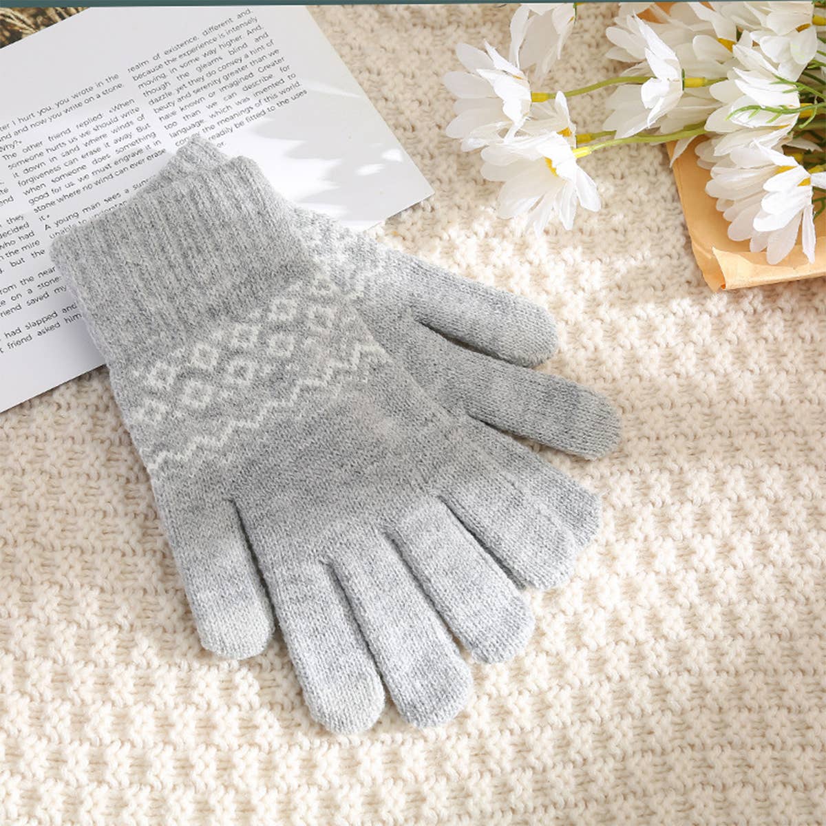 ACCITY - Wholesale Gloves - Unisex - WINTER WARM TOUCH SCREEN WAVE FLEECE GLOVES_CWAG01926