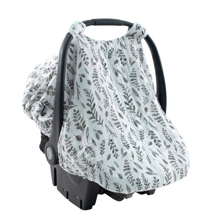 Leaves Classic Muslin Car Seat Cover for wholesale by Bebe au Lait
