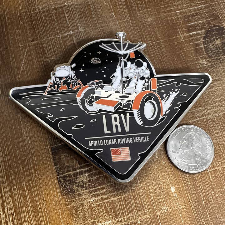 Apollo Lunar Roving Vehicle Super Sized Enameled Pin for wholesale by Chop Shop Store