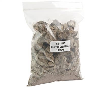 GREENROOTS USA LLC – Großhandel Räucherwerk – Peruanisches Schwarzes Copalharz Räucherwerk - 1 lb (Pfundbeutel)0