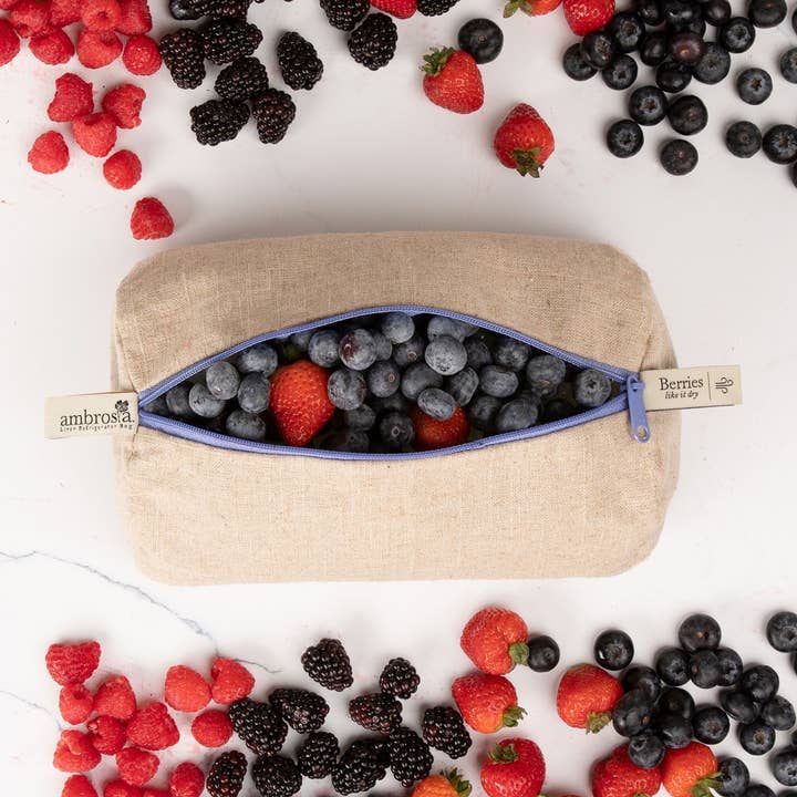 Ambrosia Bag - Wholesale Food Storage Wrap/Bag - Reusable Linen Produce Bag for Berries | Spring Kitchen4