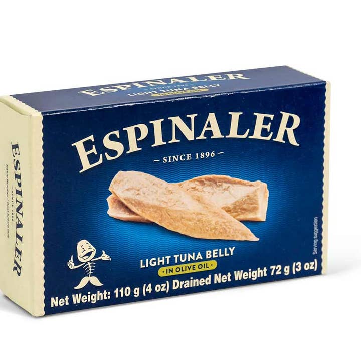 Espinaler Yellowfin Light Tuna Belly in Olive Oil Classic for wholesale by Espinaler by A Priori Specialty Foods