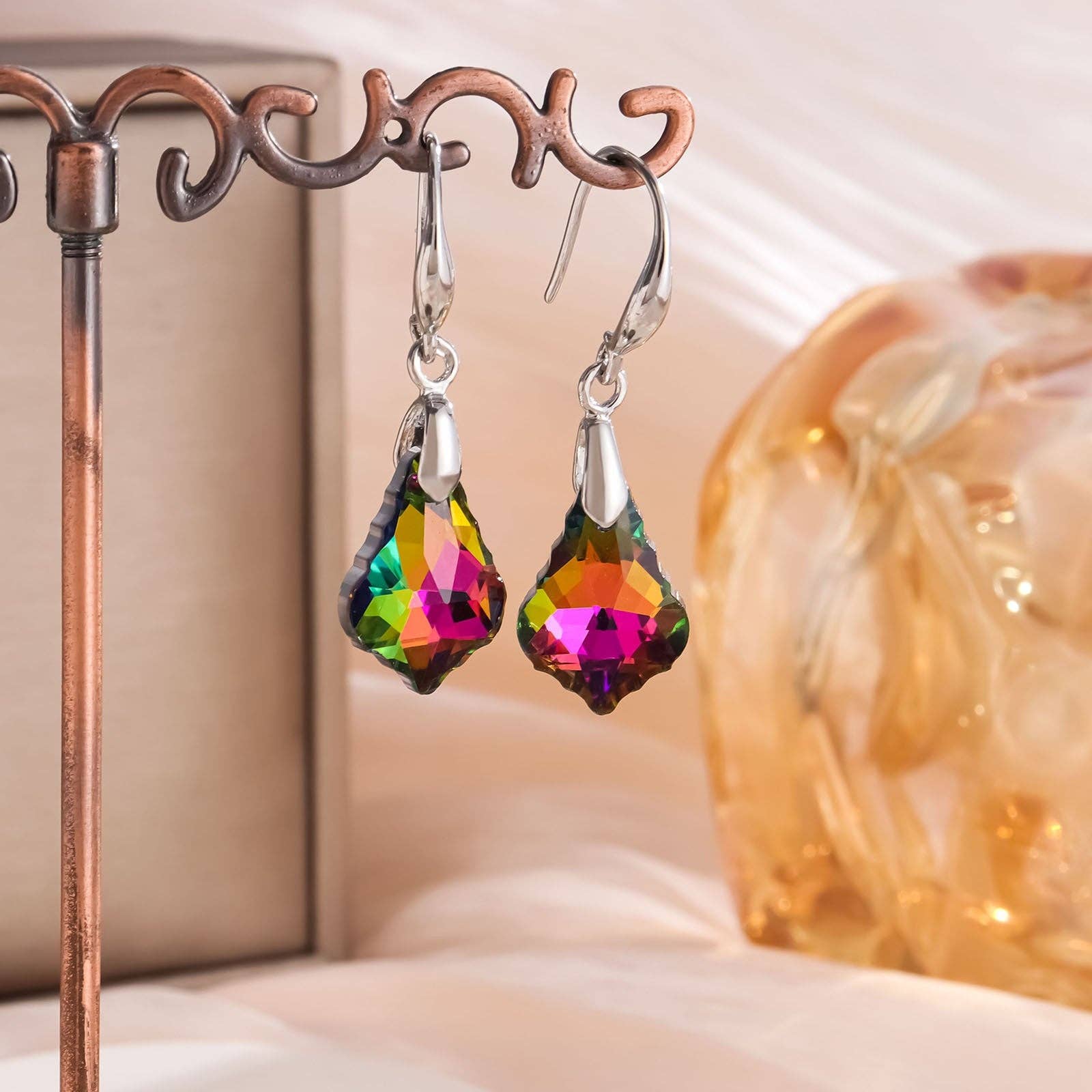 WoodWristCo - Venta al por mayor Pendientes colgantes - Pendientes barrocos con forma de hoja de arce, joyería de1