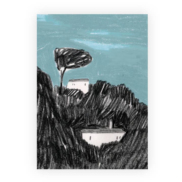 Torquay View - Postcard for wholesale by Eline Veldhuisen Illustration