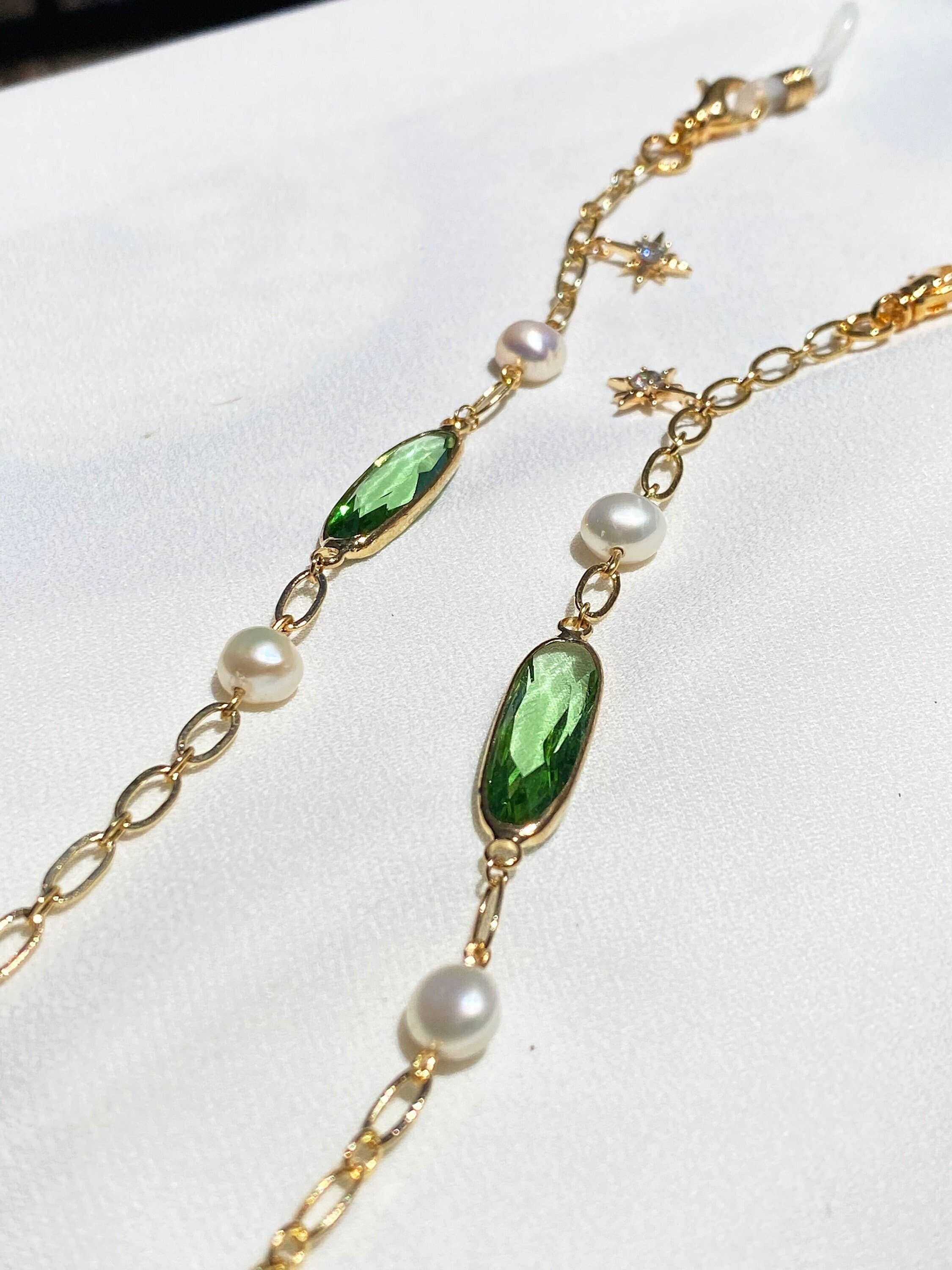 Zebber Handmade - Wholesale Suncatcher - Pearl Suncatcher Glasses Chain with April Birthstone5