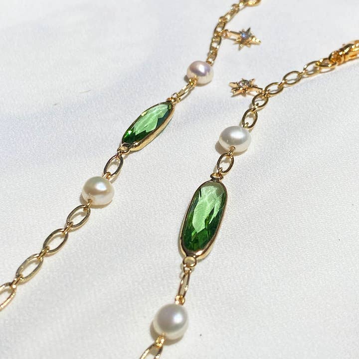 Zebber Handmade - Wholesale Suncatcher - Pearl Suncatcher Glasses Chain with April Birthstone5