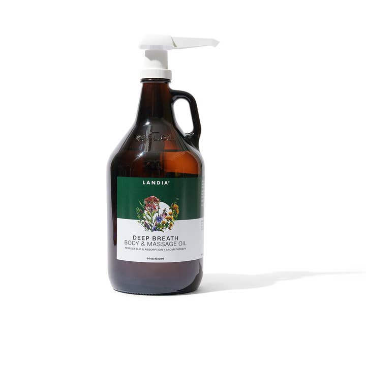 Landia Skincare, LLC – Großhandel Bade-/Körperöl – Peppermint + Eucalyptus Körperöl-Glasflasche, Metalldeckel3