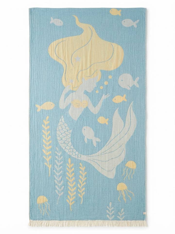Mermaid Turkish Towel – Quick Drying Beach Towel for wholesale by TurkanHome
