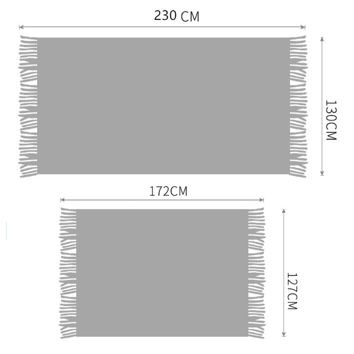 ACCITY - Wholesale Throw Blanket - KNITTED STRIPED SOFA BLANKET BLANKET_CWMM018513
