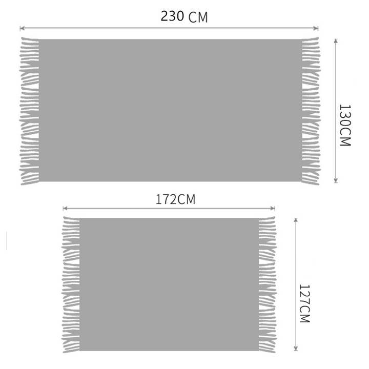 ACCITY - Wholesale Throw Blanket - KNITTED STRIPED SOFA BLANKET BLANKET_CWMM018513