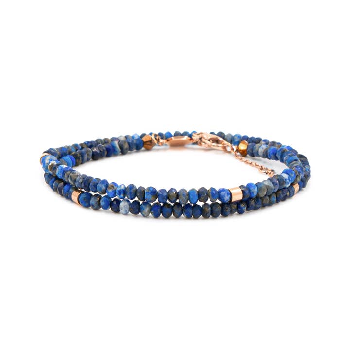 LUMIA armband in lapis lazuli steentjes voor wholesale door Sloya